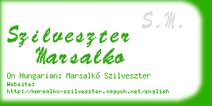 szilveszter marsalko business card
